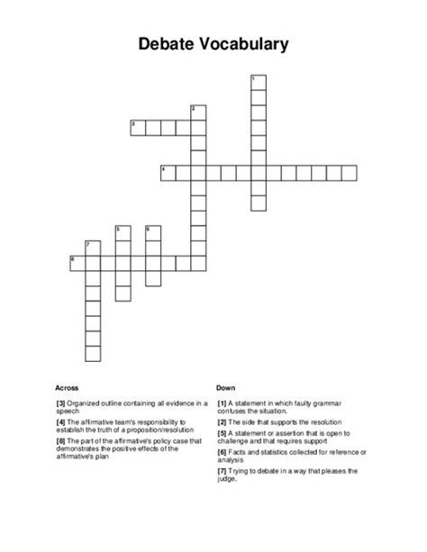 Debatable crossword - Alright guys, I'm feeling compelled over here. Compelled to have a little chat with, seriously, anyone that will freakin' listen! Lately, I have seen way too many disagre...